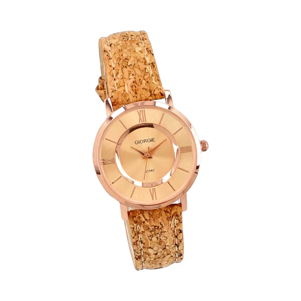 Relógio de cortiça mulher MUL015 - ROSE/GOLD - ModaServerPro
